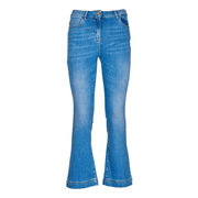 JEANS STRETCH ZAMPETTA CORTO Donna Denim Chiaro JEANS STRETCH ZAMPETTA CORTO Donna Denim Chiaro