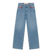 JEANS SUPER WIDE DENIM HAND EMBROIDERY OLD GLORY Donna Denim JEANS SUPER WIDE DENIM HAND EMBROIDERY OLD GLORY Donna Denim