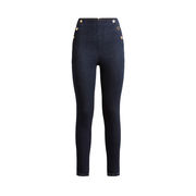 JEANS ULTRA A VITA ALTA CON BOTTONI Donna Onew Denim Scuro JEANS ULTRA A VITA ALTA CON BOTTONI Donna Onew Denim Scuro
