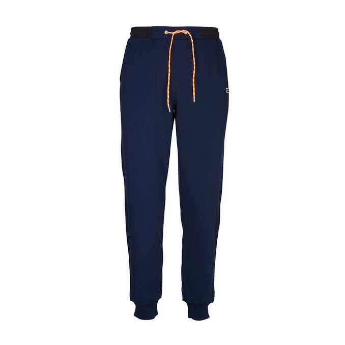 JOGGER LONG NYLON DETAIL COTTON FLUO Uomo Navy Blue