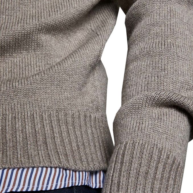 LUPETTO CON GANCIO IN LANA Uomo Vacchetta Platino