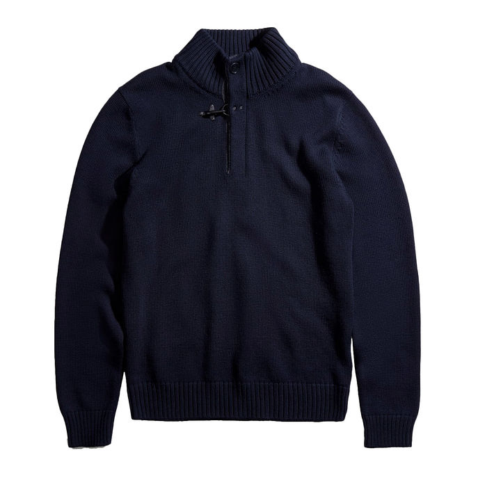 LUPETTO CON GANCIO Uomo Blu Navy Salvia Scuro