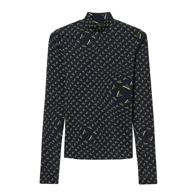 LUPETTO SAPPHIRE CON LOGO Donna Nero Giallo Fluo