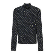 LUPETTO SAPPHIRE CON LOGO Donna Nero Giallo Fluo LUPETTO SAPPHIRE CON LOGO Donna Nero Giallo Fluo