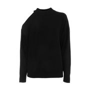 LUPETTO SPALLA SCOPERTA IN LANA CASHMERE Donna Nero LUPETTO SPALLA SCOPERTA IN LANA CASHMERE Donna Nero