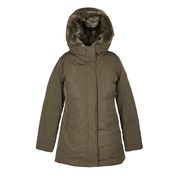 LUXURY BOULDER COAT CON CAPPUCCIO FODERATO IN PELLICCIA SINTETICA Bambina Dark Green LUXURY BOULDER COAT CON CAPPUCCIO FODERATO IN PELLICCIA SINTETICA Bambina Dark Green