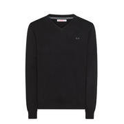MAGLIA CON SCOLLO A V Uomo Nero MAGLIA CON SCOLLO A V Uomo Nero