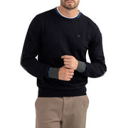 MAGLIA GIROCOLLO CON PATCH SUI GOMITI MAGLIA GIROCOLLO CON PATCH SUI GOMITI