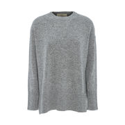 MAGLIA IN LANA CON SPACCHETTI Donna Grigio melange MAGLIA IN LANA CON SPACCHETTI Donna Grigio melange
