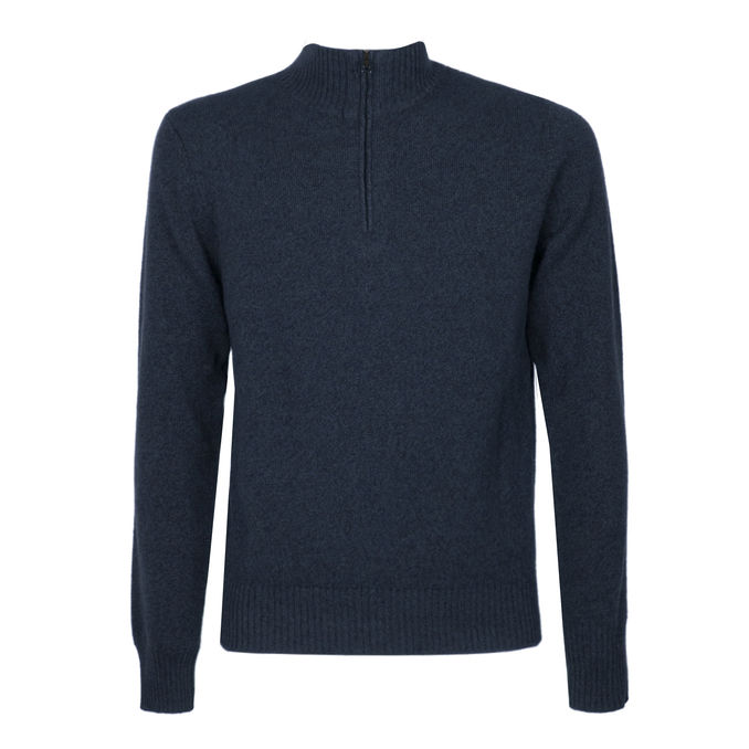 MAGLIA IN LANA E CASHMERE Uomo Blu