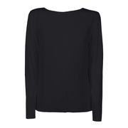 MAGLIA IN SETA Donna Blu Navy  MAGLIA IN SETA Donna Blu Navy