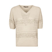 MAGLIA SCINTILLE Donna Beige  MAGLIA SCINTILLE Donna Beige