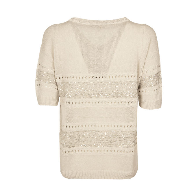 MAGLIA SCINTILLE Donna Beige 