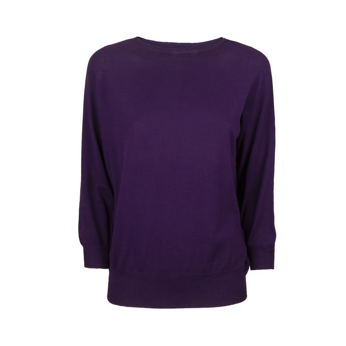 MAGLIA SEMIBARCA IN CREPE Donna Crepuscolo