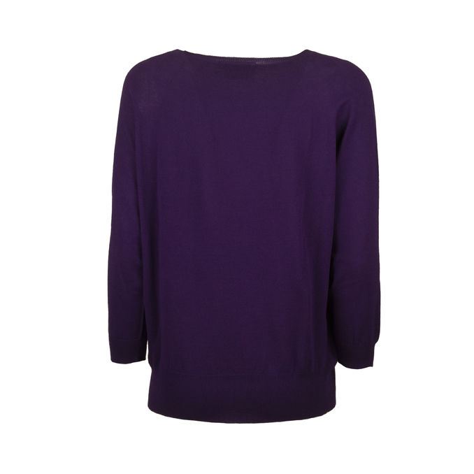 MAGLIA SEMIBARCA IN CREPE Donna Crepuscolo