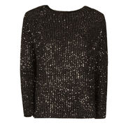 MAGLIA SOFT CRISTALLI SCOLLO A BARCHETTA Donna Nero MAGLIA SOFT CRISTALLI SCOLLO A BARCHETTA Donna Nero