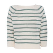 MAGLIA TURKU IN CORDONETTO DI LINO Donna Panna Verde MAGLIA TURKU IN CORDONETTO DI LINO Donna Panna Verde