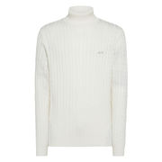 MAGLIA TURLE CABLE Uomo Bianco  MAGLIA TURLE CABLE Uomo Bianco