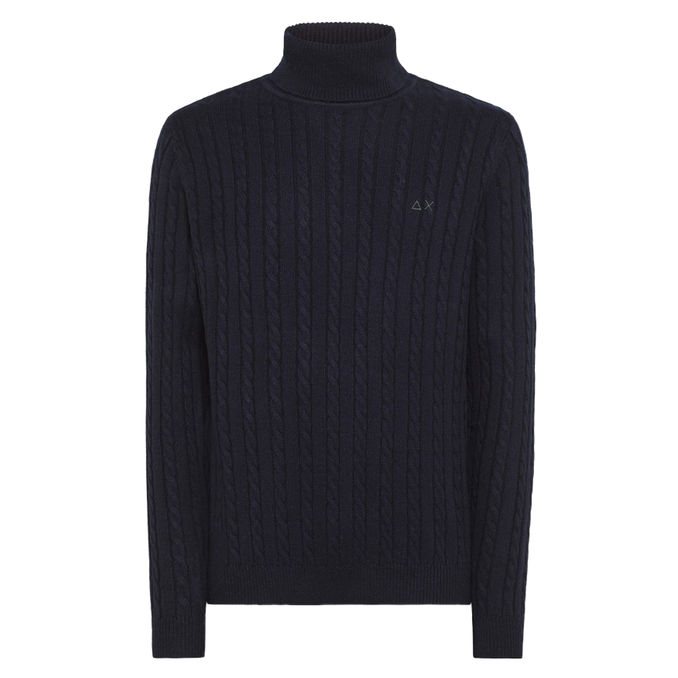 MAGLIA TURLE CABLE Uomo Blu Navy