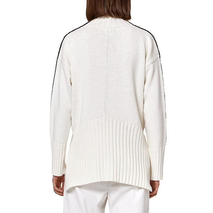 MAGLIONE COLLO ALTO Donna Latte