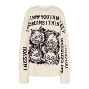 MAGLIONE CON INTARSI DI GATTO 