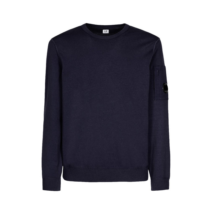 MAGLIONE COTTON CREPE Uomo Blu Navy