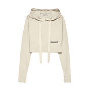 MAGLIONE CROP CON CAPPUCCIO Donna Bianco Burro MAGLIONE CROP CON CAPPUCCIO Donna Bianco Burro