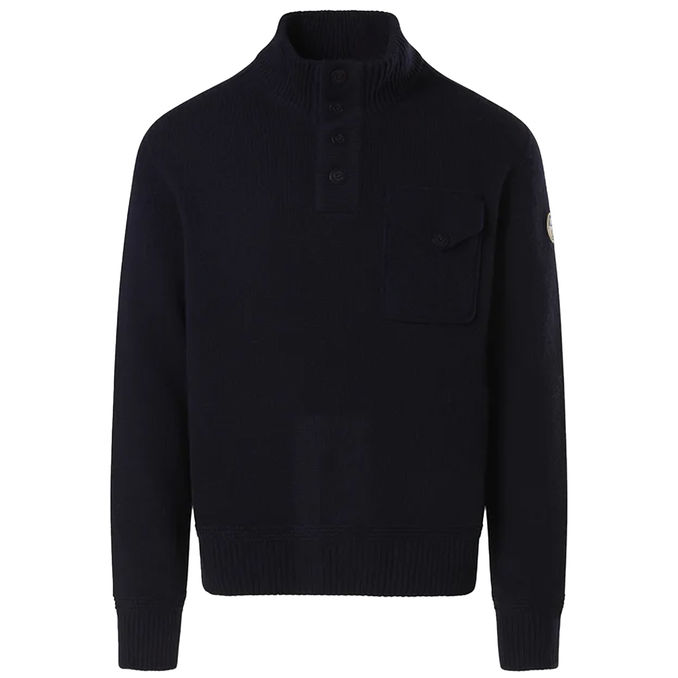 MAGLIONE D'ARCHIVIO CON BOTTONI Blu