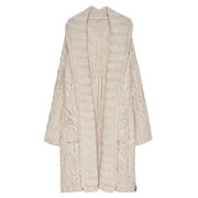 MAGLIONE LUNGO APERTO Donna Bianco Burro MAGLIONE LUNGO APERTO Donna Bianco Burro