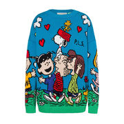 MAGLIONE OVERSIZE PEANUTS Donna Azzurro MAGLIONE OVERSIZE PEANUTS Donna Azzurro