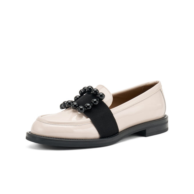 MOCASSINI IN VERNICE CON ACCESSORIO Donna Cipria