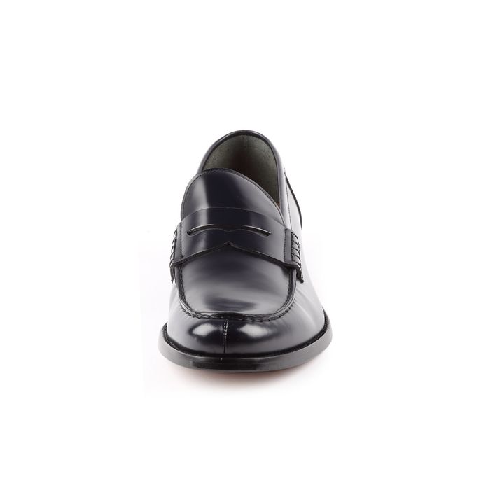 MOCASSINI PENNY LOAFER IN PELLE SPAZZOLATA Uomo Tempesta Nero
