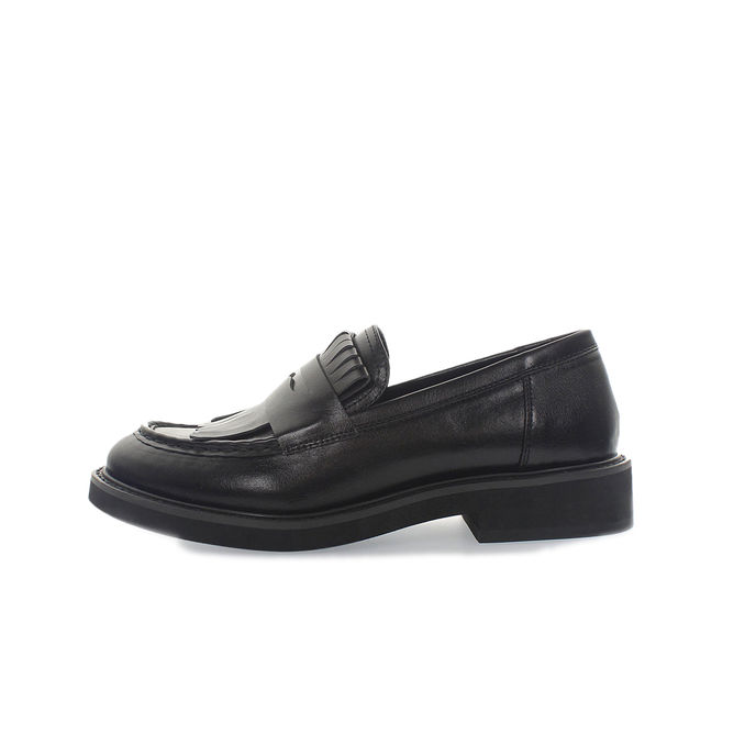 MOCASSINI SOFT CON FRANGIA Donna Nero