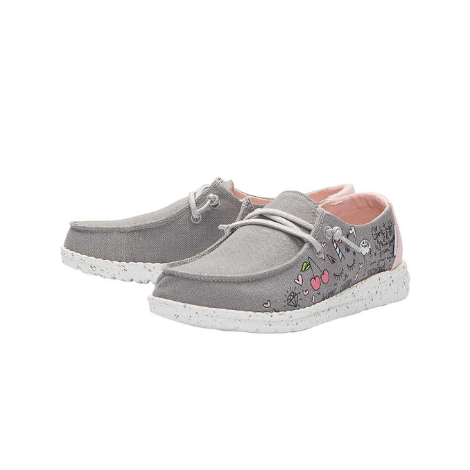 MOCASSINI WALLY YOUTH Bambino Doodle grey