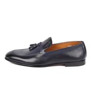 MOCASSINO IN PELLE CON NAPPE COSTRUZIONE A SACCHETTO Uomo Blu nero MOCASSINO IN PELLE CON NAPPE COSTRUZIONE A SACCHETTO Uomo Blu nero