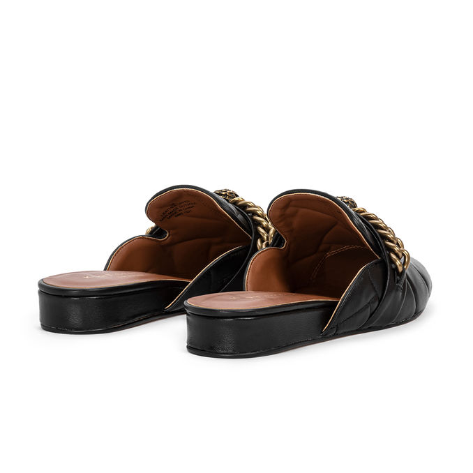 MULE IN PELLE SPAZZOLATA Donna Nero