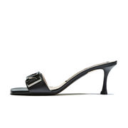 MULES IN PELLE CON LOGO Donna Black MULES IN PELLE CON LOGO Donna Black