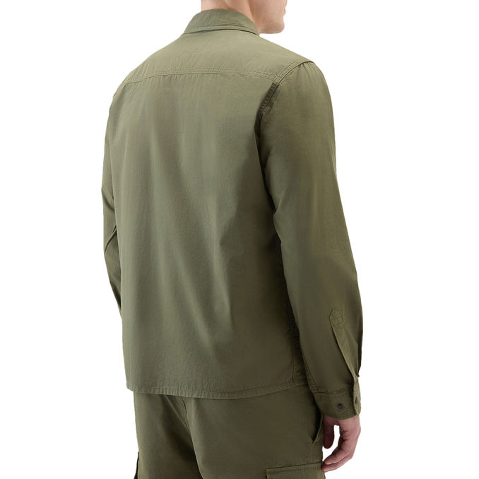 OVERSHIRT GARBADINE Uomo Lake Olive