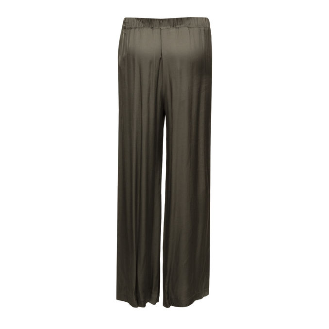 PANTALONE A PALAZZO SATIN Donna Salvia
