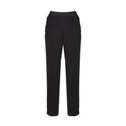 PANTALONE A SIGARETTA IN VISCOSA CON VITA ELASTICIZZATA Donna Nero PANTALONE A SIGARETTA IN VISCOSA CON VITA ELASTICIZZATA Donna Nero