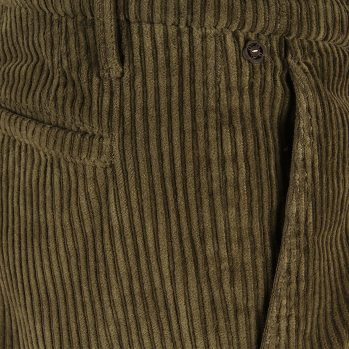 PANTALONE ALESSANDRO VELLUTO PINCE ROCCIA Uomo Military Green