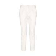 PANTALONE ALLA CAVIGLIA IN COTONE TECNICO Donna Bianco PANTALONE ALLA CAVIGLIA IN COTONE TECNICO Donna Bianco