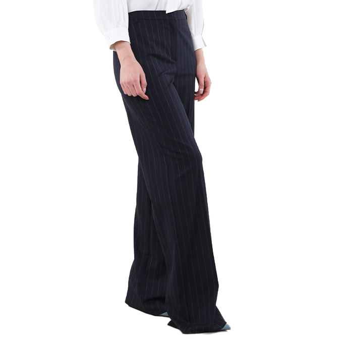 PANTALONE AMARENA Donna Gessato Blu 