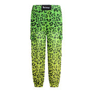 PANTALONE ANIMALIER IN CHIFFON Donna Maculato Verde Giallo Fluo PANTALONE ANIMALIER IN CHIFFON Donna Maculato Verde Giallo Fluo