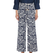 PANTALONE BELLA Donna Ecru Blue  PANTALONE BELLA Donna Ecru Blue