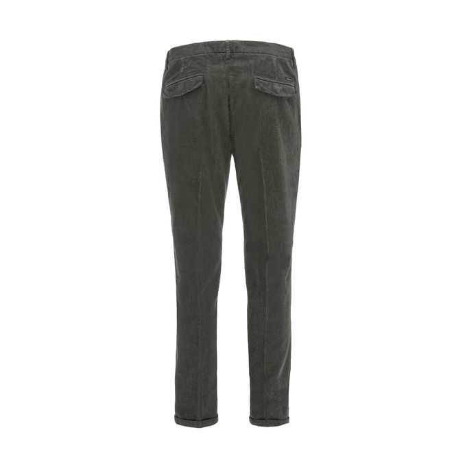 PANTALONE BRANDON CHINO IN VELLUTO A RIGHE Uomo Bosco