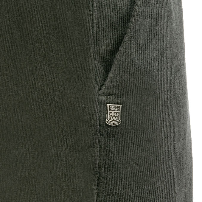 PANTALONE BRANDON CHINO IN VELLUTO A RIGHE Uomo Bosco