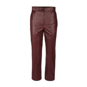 PANTALONE BRONZO ECOPELLE CROPPED Donna Bordeaux PANTALONE BRONZO ECOPELLE CROPPED Donna Bordeaux