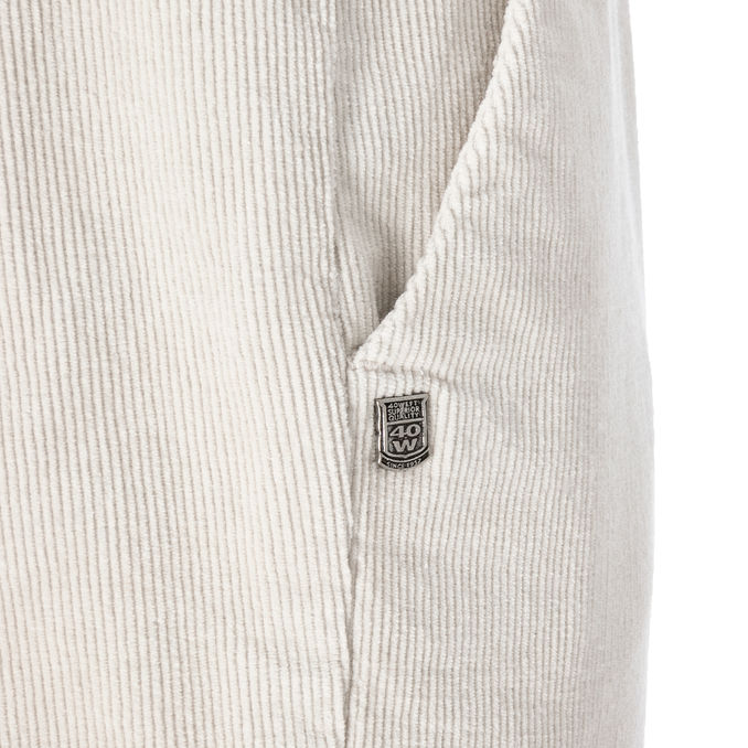 PANTALONE CHINO BRANDON IN VELLUTO A RIGHE Uomo Panna