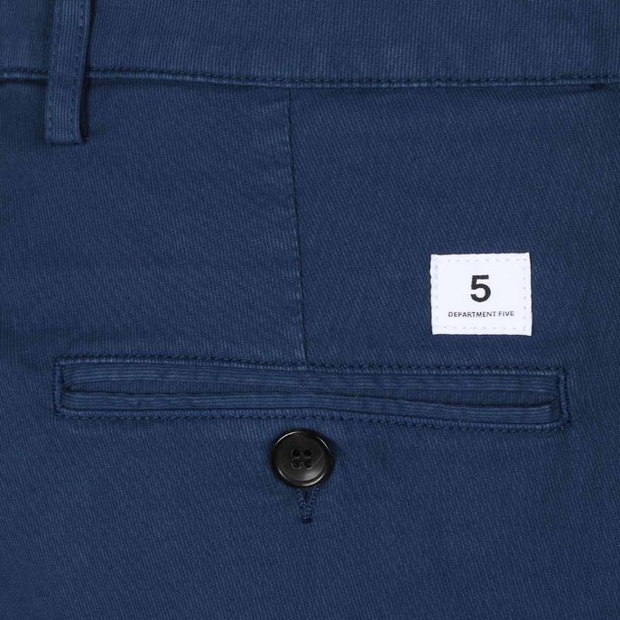 PANTALONE CHINO IN CANNETE' DI COTONE Uomo Blu francia
